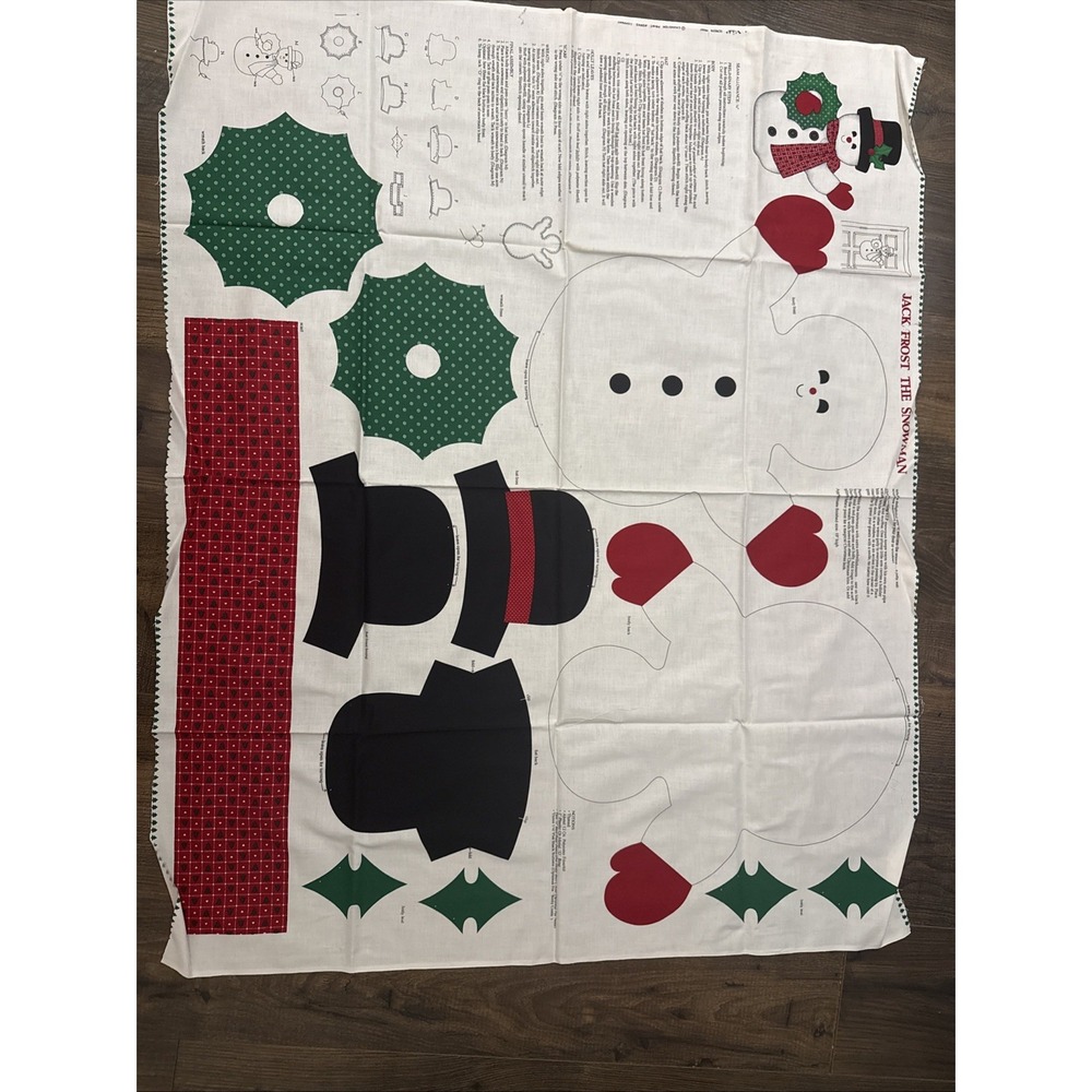 Cut And Sew Panel- JACK FROST SNOWMAN Door panel cut and sew Cranston VIP